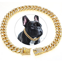 Collier cubain JODiamond pour chien, collier de marche en métal avec design, structure sécurisée, collier cubain pour animal de compagnie, accessoires de bijoux pour chat 1
